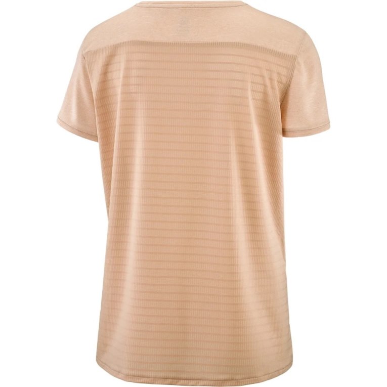 Camiseta Salomon Outline Summer Curta Sleeve Feminino Coral | PT D46713